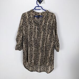 New Collection Made In Italy Snake Print Blouse Large/Extra Large